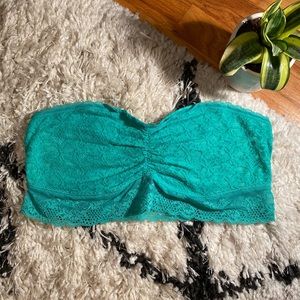 Aerie Teal Lace Bandeau